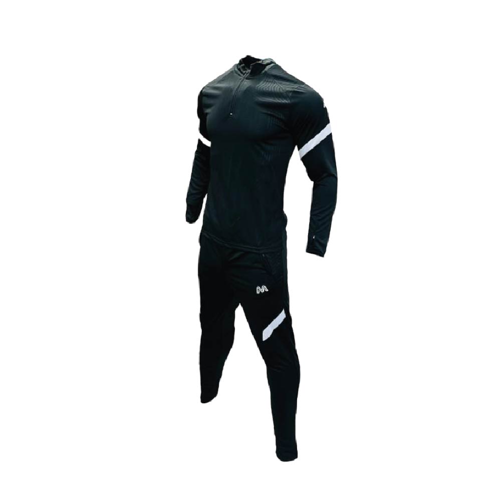 Club 2 Piece Tracksuit - Black/White - Image 2