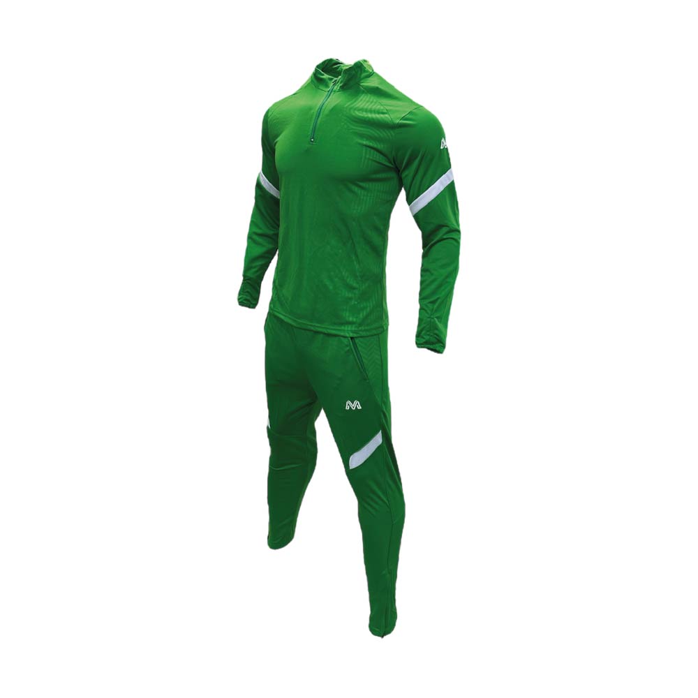Club 2 Piece Tracksuit - Emerald/White - Image 2