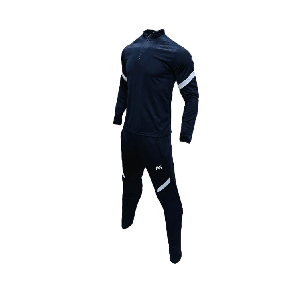 Club 2 Piece Tracksuit - Navy/White - Image 2